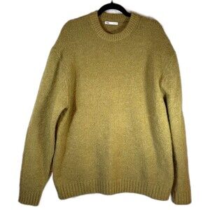 Zara Olive Green Crew Neck Sweater